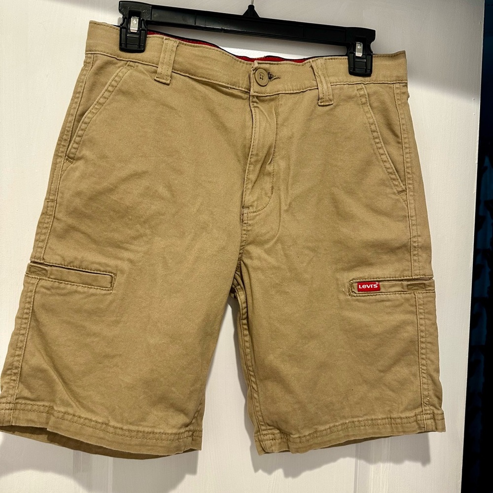 Levi's Big Boy Tan Cargo Shorts with Adjustable Waist Size 16